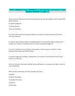 TIPS Certification Exam (2024/2025) | ActualQuestions and Answers Latest Updated 2024/2025 (Graded