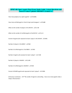 SPMT 481 Sport Agents Final Exam Study Guide | ActualQuestions and Answers Latest Updated 2024/2025