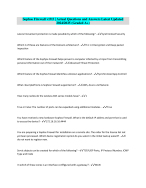 Sophos Firewall v19.5 | Actual Questions and Answers Latest Updated 2024/2025 (Graded A+)