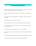 LMRT-Radiography Essentials Exam 2024 | ActualQuestions and Answers Latest Updated 2024/2025 (Grade