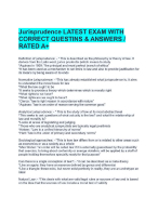 Jurisprudence LATEST EXAM WITH  CORRECT QUESTINS & ANSWERS / RATED A+