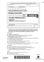 2025 Pearson Edexcel Level 3 GCE 9FM0/3C Further Mathematics  Advanced PAPER 3C: Further Mechanics