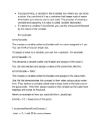 Variable Declaration and usage.