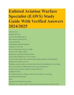 Enlisted Aviation Warfare Specialist (EAWS) Study Guide With 2024/2025 - DocMerit