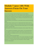 Module 7 (psyc 140) With Answers Focus On Your Success