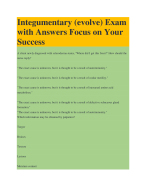 Integumentary (evolve) Exam with Answers Focus on Your Success