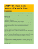 EMD V14 Exam With Answers Focus On Your Success