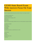 GXMO State Board Exam With Answers Focus On Your Success
