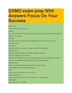 GXMO exam prep With Answers Focus On Your Success