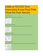 Guide to NCLEX Next Generation Exam Prep With Focus On Your Success