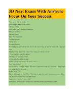 JD Next Exam With Answers Focus On Your Success