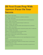 JD Next Exam Prep With Answers Focus On Your Success