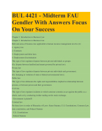 BUL 4421 - Midterm FAU Gendler With Answers Focus On Your Success
