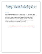 Surgical Technologist Practice Exam 1: