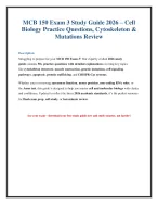 MCB 150 Exam 3 Study Guide 2026 – Cytoskeleton, Mutations and Cell ...