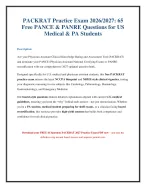 PACKRAT Practice Exam 2027: 65 PANCE/PANRE Board Questions with Answers ...