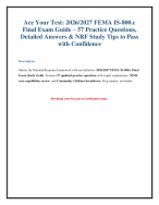 2026/2027 FEMA IS-800.c Final Exam Practice Test & Study Guide