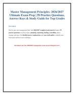 Ace Your Management Final: Complete 2026/2027 Practice Exam & Study Guide