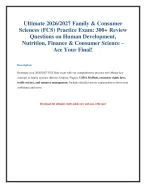 2026/2027 FCS Final Exam Prep & Practice Test