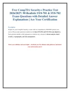 CompTIA Security+ Practice Exam 2027 (SY0-701 & 702 Questions with Answers)