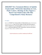 New Testament Epistles Final Exam 2027: Paul’s Letters Practice Test