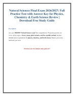 2026 Natural Sciences Exam Prep & Practice Test
