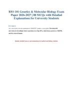 Genetics Exam 2026/2027: 80 Questions & Answers
