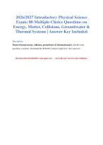 Physics Exam Questions & Answers 2026/2027