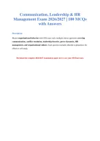 Organizational Behavior Exam 2026/2027
