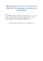 PRAXIS PLT 7-12 Practice Exam 2026