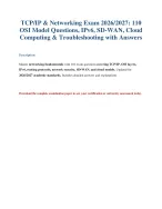 Networking Exam 2026-2027: TCP/IP, OSI, Troubleshooting