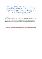 Biology 101 Practice Exam Questions 2026