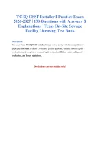 TCEQ OSSF Installer I Exam Prep 2026-2027 | 130 Practice Questions