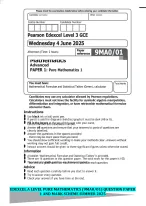 EDEXCEL A LEVEL PURE MATHEMATICS (9MA0/01) QUESTION PAPER 1 AND MARK ...