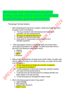 REVISED ATI PHARMACOLOGY FINAL EXAM 2023-2024 VERIFIED QUESTIONS WITH ANSWERS