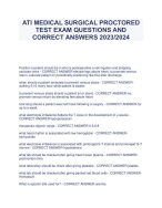 ATI MEDICAL SURGICAL PROCTORED TEST EXAM QUESTIONS AND CORRECT ANSWERS 2023/2024