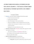 ATI PROCTORED OB MATERNAL NEWBORN 2023/2024 NEW UPDATE GRADED A+