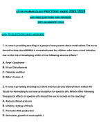 ATI RN PHARMACOLOGY PROCTORED exam 2023/2024 with NGN QUESTIONS AND ANSWERS