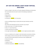 ATI VATI RN GREEN LIGHT EXAM VIRTUAL 2023-2024
