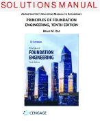 SOLUTIONS MANUAL for Principles of Foundation Engineering 10th Edition.