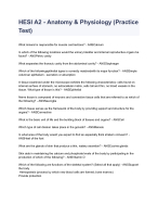 HESI A2 - Anatomy & Physiology (Practice Test)