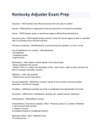 Kentucky Adjuster Exam Prep