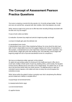 The Concept of Assessment Pearson Practice Questions