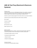 ASE A6 Test Prep (Electrical & Electronic Systems)