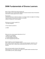D096 Fundamentals of Diverse Learners