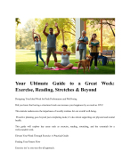 Your Ultimate Guide to a Great Week: Exercise, Reading, Stretches ...