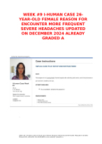 WEEK 9 I-HUMAN CASE 26-YEAR-OLD FEMALE REASON FOR ENCOUNTER MORE FREQUENT SEVERE HEADACHES UPDATED