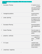 LSUS MHA 702 Ch 10 Questions With All Correct Answers Updated