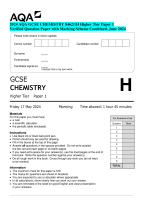 2024 Aqa Gcse Chemistry 8462 1h Higher Tier Paper 1 Verified Question Paper With Marking Scheme 2024 Aqa Gcse Chemistry 8462 1h Higher Tier Paper 1 Verified Question Paper With Marking Scheme