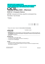 2025 OCR GCSE Computer Science J277/02 Computational thinking, algorithms and programming Complete